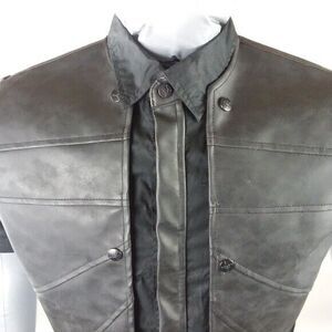 Vintage Lip Service Gothic Gothcore Punk Rocker Vegan Leather Vest Sz Small